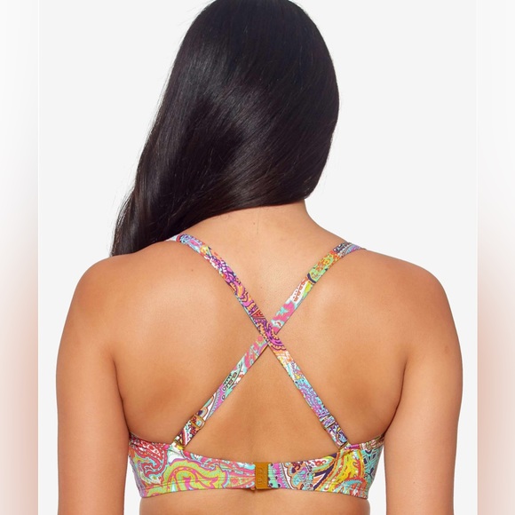 Bleau Rod Beattie bohemian paradise shirred convertible bikini - Picture 5 of 15